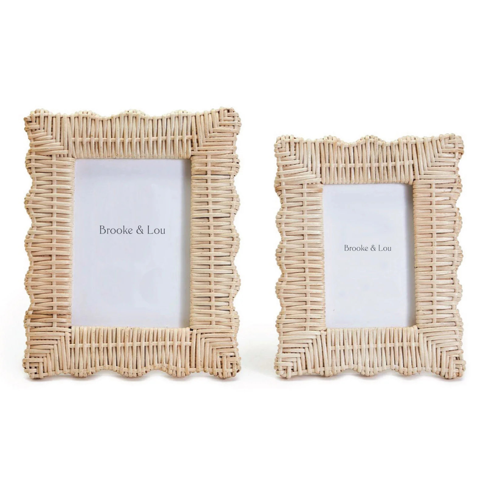 Scalloped Wicker Frame Set | Brooke & Lou | Brooke and Lou