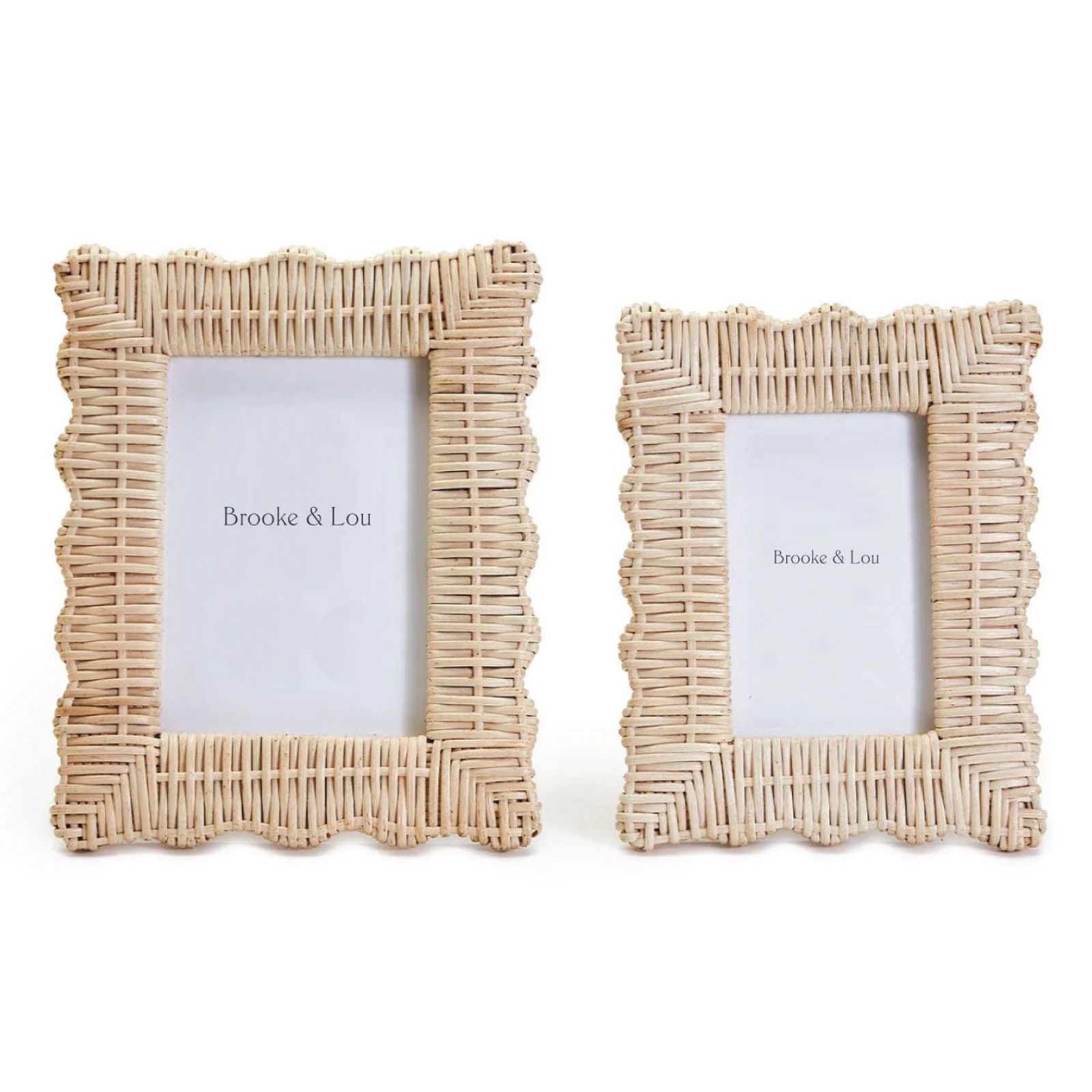 Scalloped Wicker Frame Set | Brooke and Lou