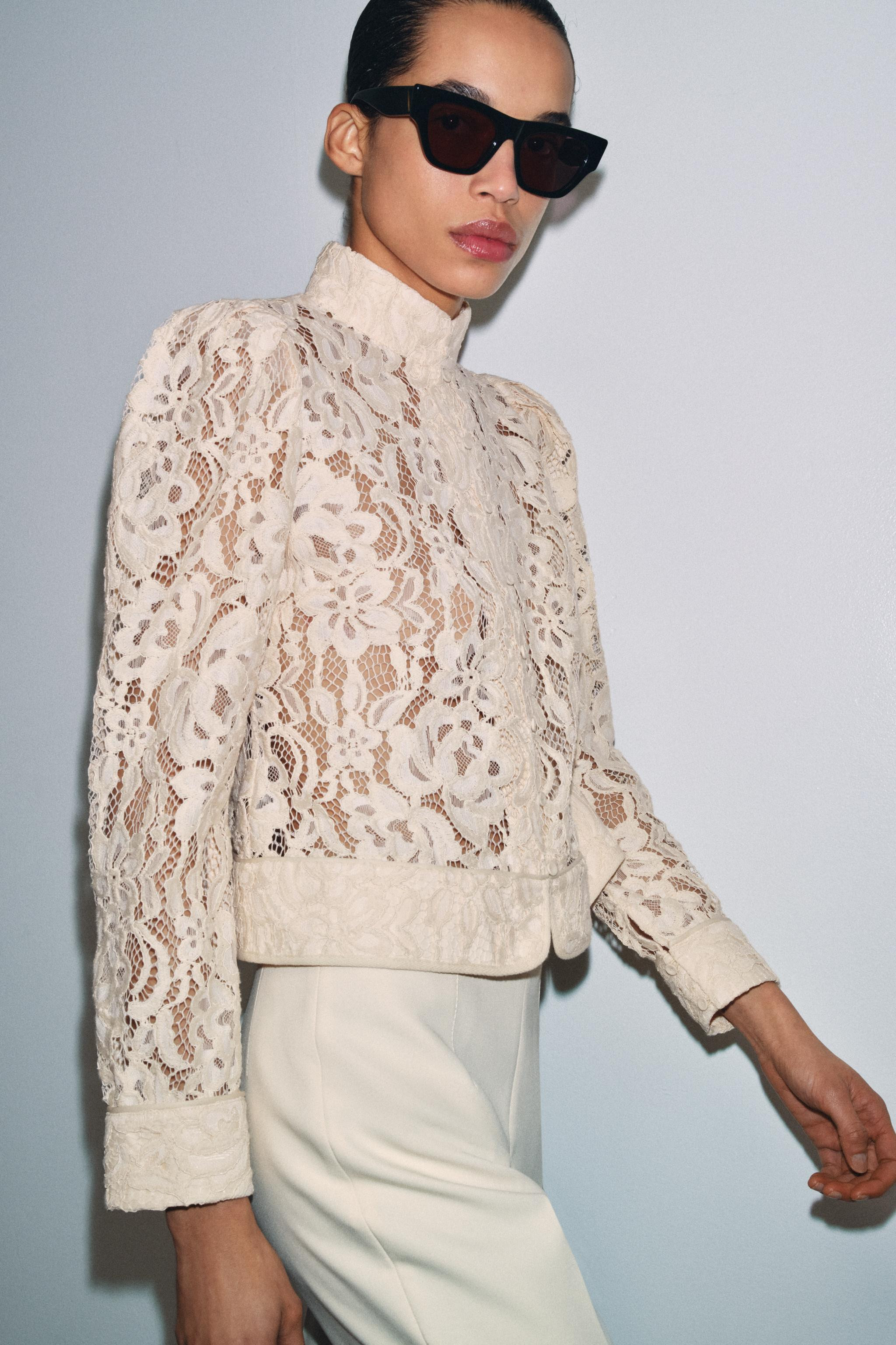 ZW COLLECTION LACE BLAZER | Zara US