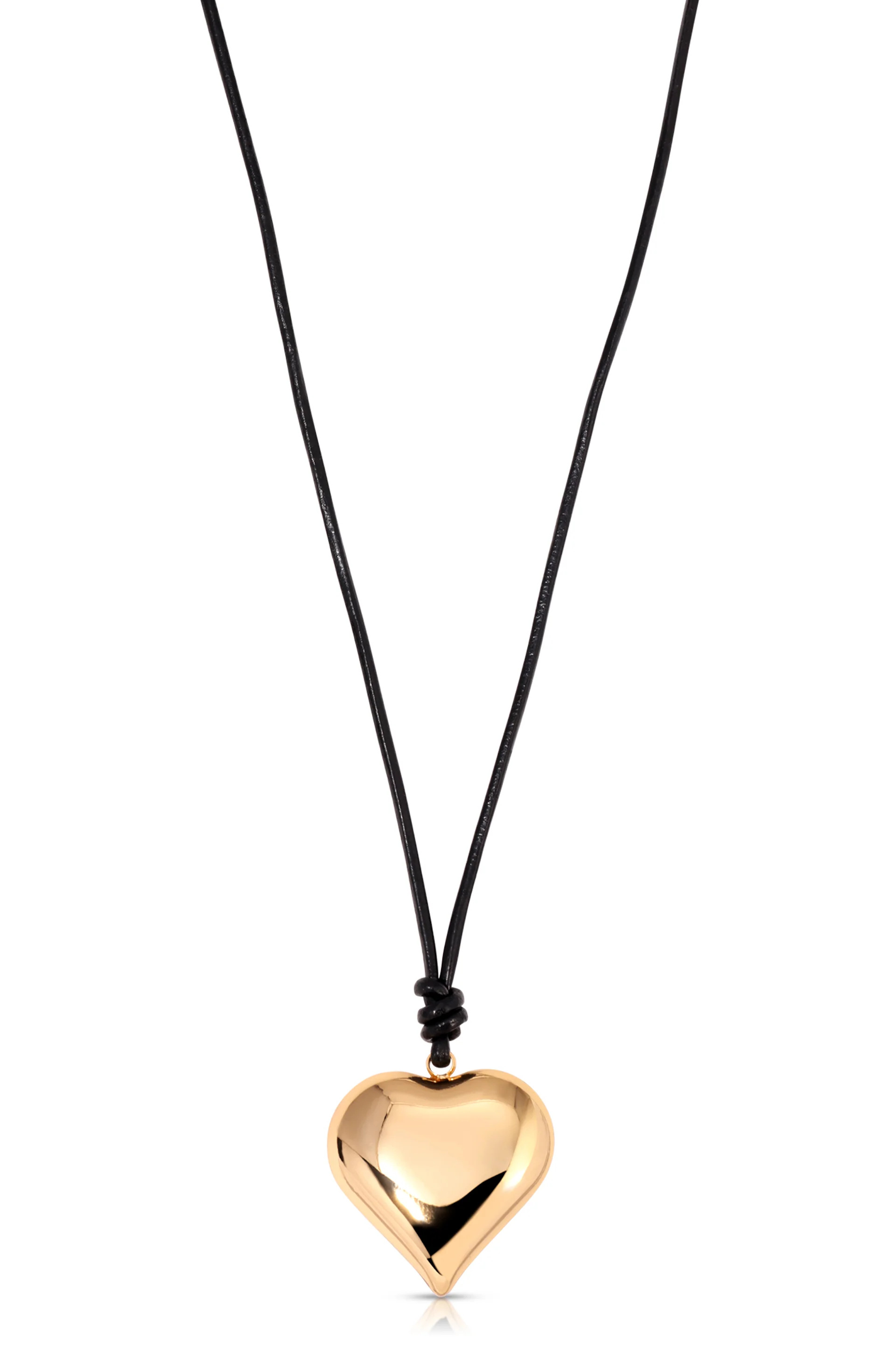 Heart Pendant Adjustable Cord Necklace | Ettika