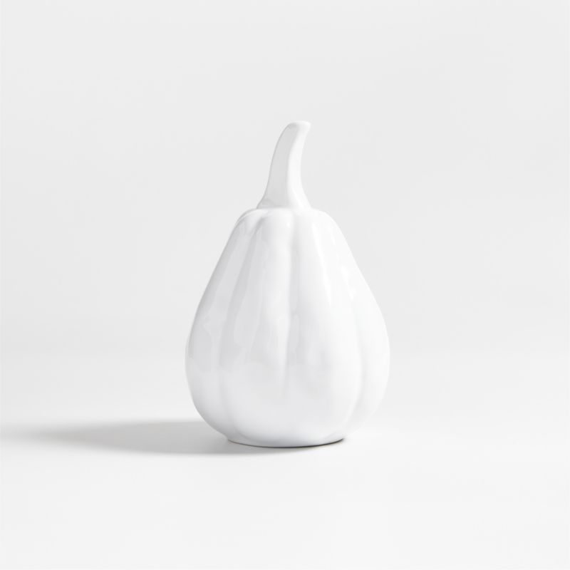 Small White Ceramic Gourd + Reviews | Crate & Barrel | Crate & Barrel