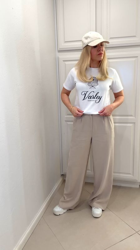 Tennis tee
Pleated pants 

Resort wear
Vacation outfit
Date night outfit
Spring outfit
#Itkseasonal
#Itkover40
#Itku

#LTKshoecrush #LTKfindsunder100