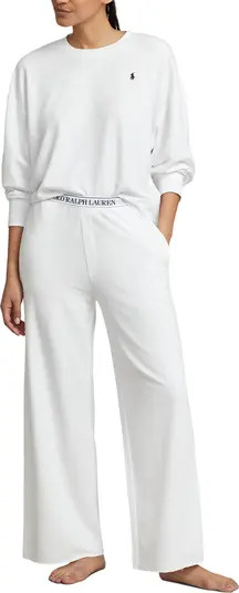Sweatshirt & Wide Leg Pajamas | Nordstrom