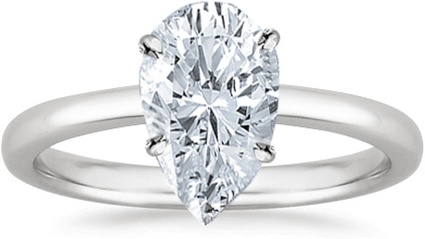 1 to 5 Carat LAB GROWN Solitaire IGI CERTIFIED Diamond Engagement Ring (E-F Color VS2-SI1 Clarity... | Amazon (US)