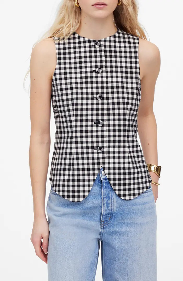 Madewell Single Breasted Scoop Neck Vest | Nordstrom | Nordstrom