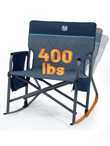 Timber Ridge Folding Oversized Rocking Camping Chair, 400lbs Capacity Portable Outdoor Rocker wit... | Amazon (US)