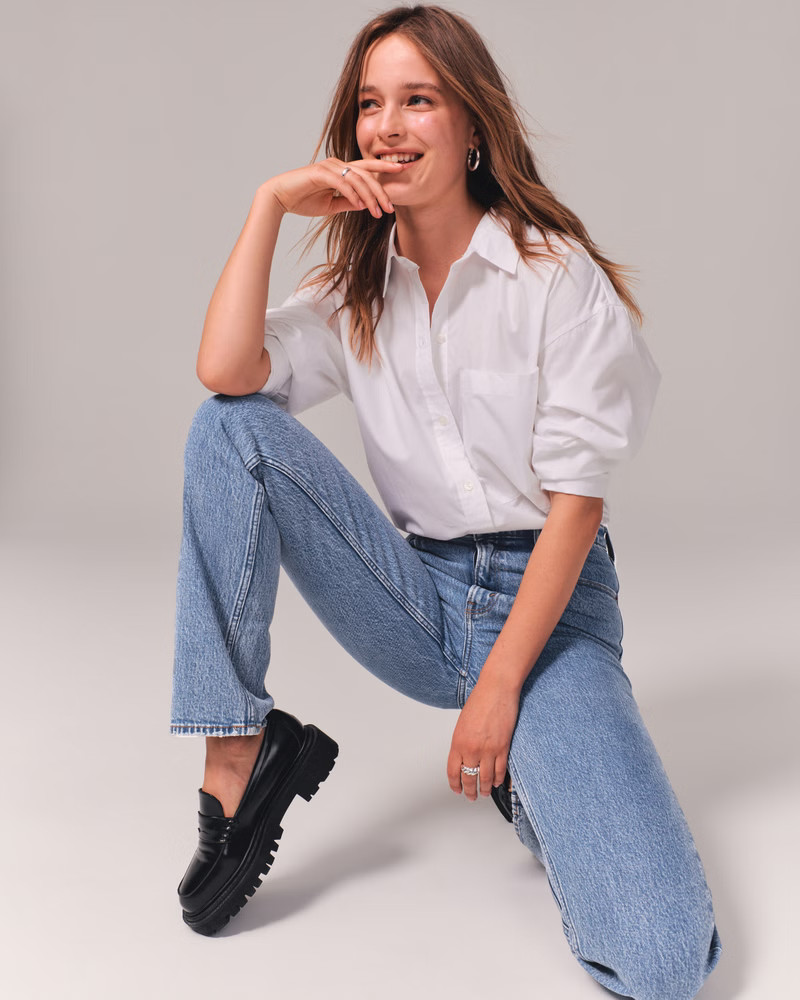 Ultra High Rise 90s Straight Jean | Abercrombie & Fitch (US)