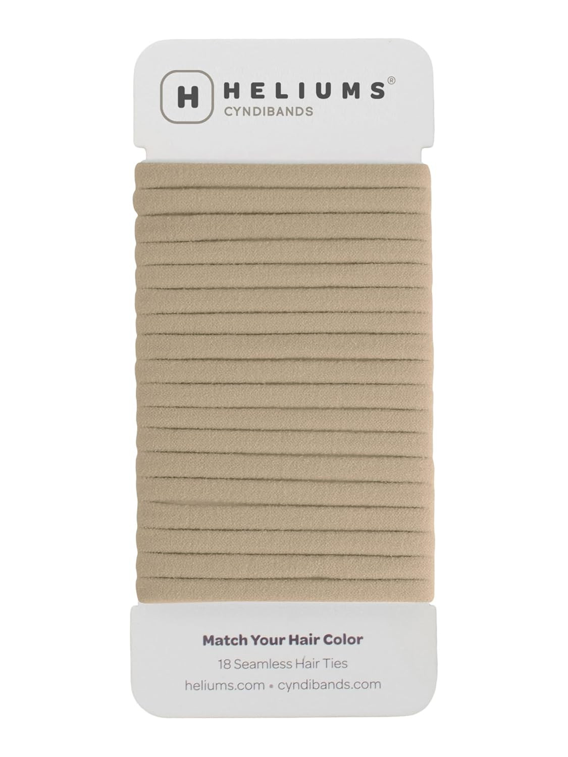 Heliums Thin Seamless Hair Ties - Sandy Blonde - 6mm Nylon No Damage Ponytail Holders, 1.75 Inch,... | Amazon (US)