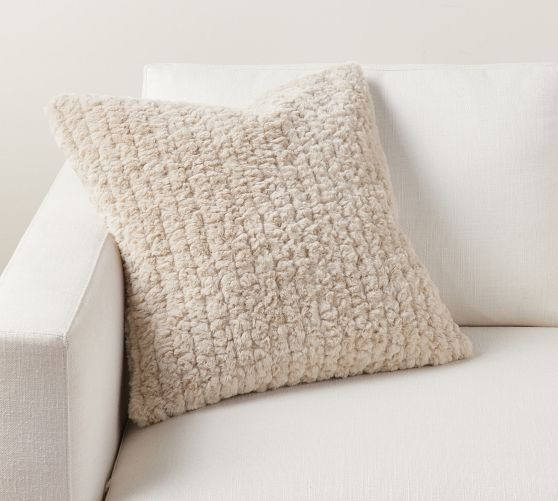 Faux Fur Aspen Pillow Cover | Pottery Barn (US)