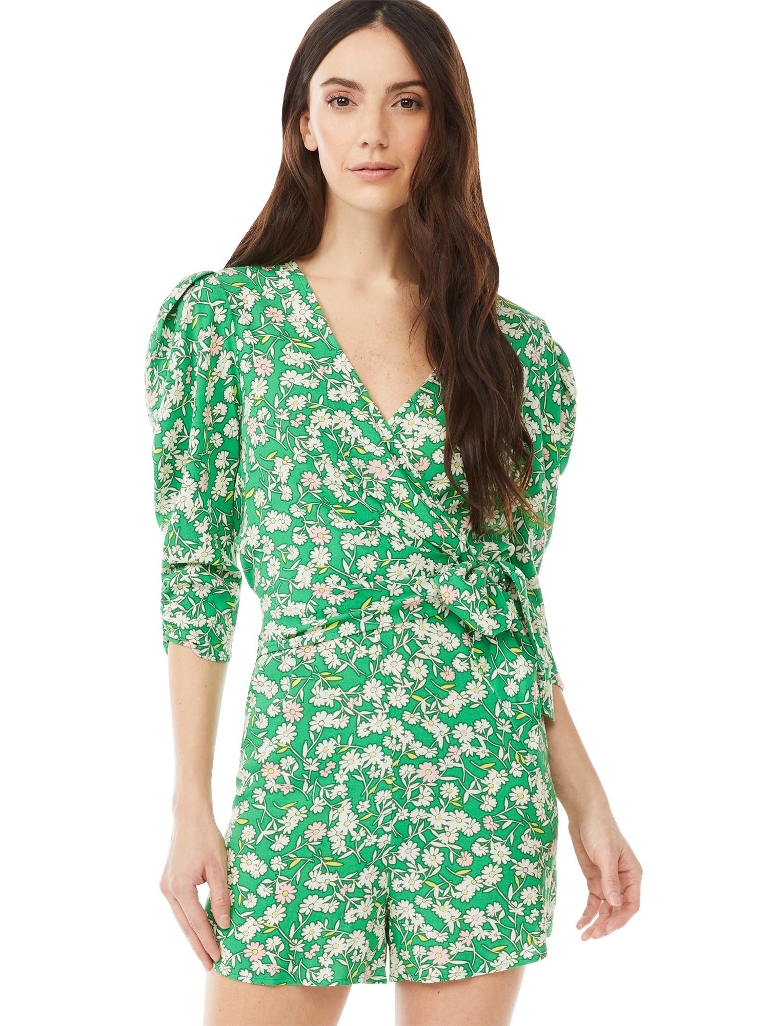 Scoop Women's Puff Sleeve Romper | Walmart (US)