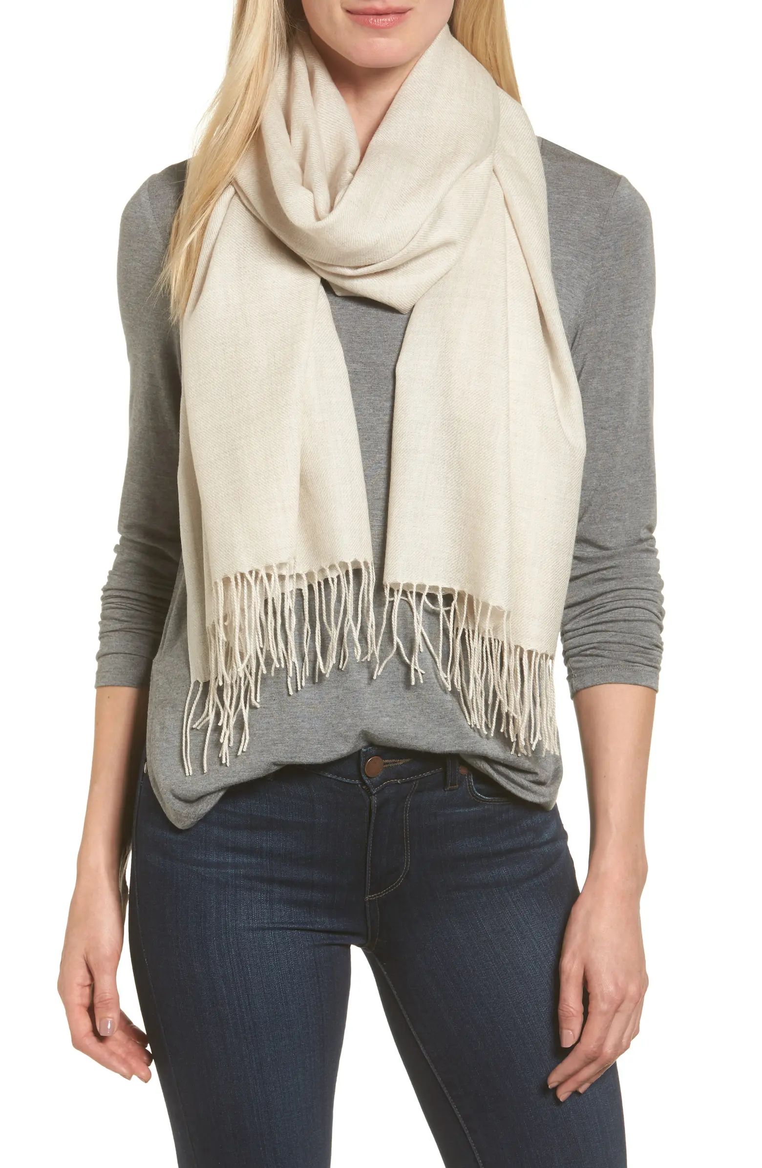 Nordstrom Tissue Weight Wool & Cashmere Scarf | Nordstrom | Nordstrom