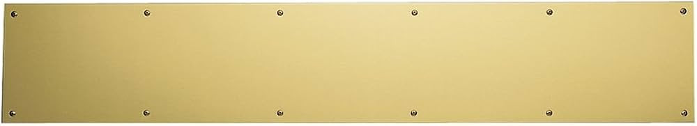 Baldwin 2000.0634 6 Inch x 34 Inch Solid Brass Kick Plate, Lifetime Polished Brass | Amazon (US)