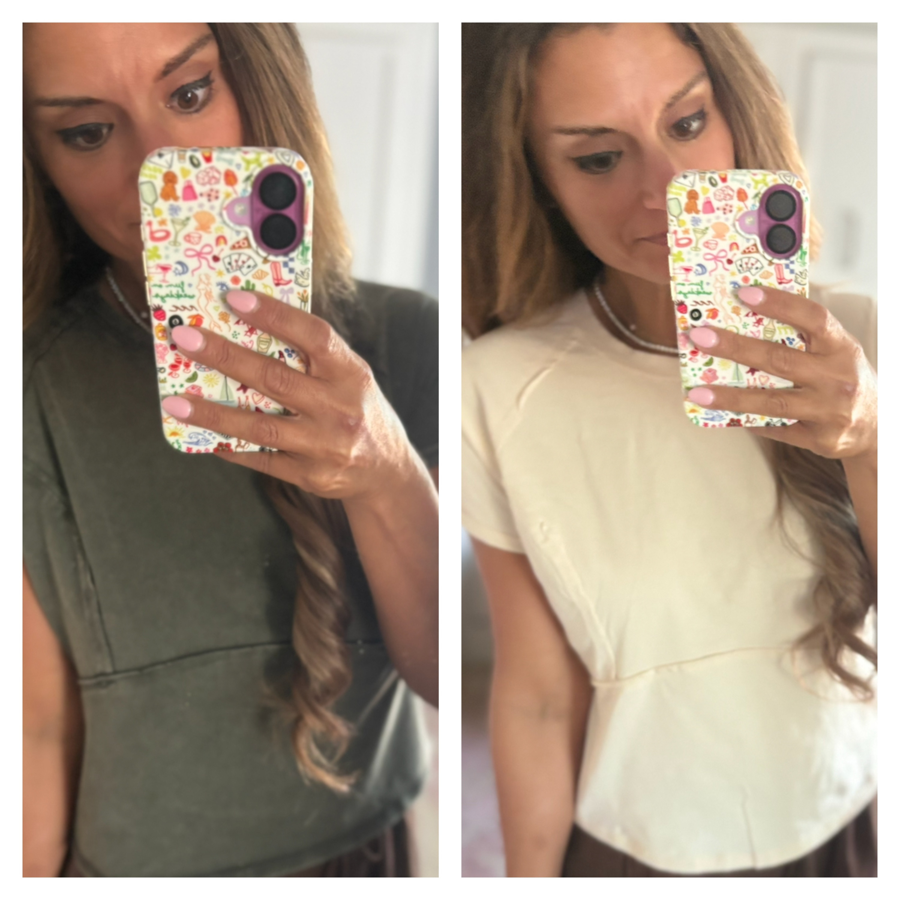 Great tee for fall - True to size. Wearing the small. 

 