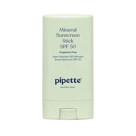Pipette Baby Mineral Sunscreen Stick SPF 50, 0.6 oz, Water-resistant Non-nano Zinc Oxide Mineral ... | Amazon (US)