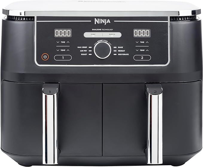Ninja Foodi MAX Dual Zone Digital Air Fryer, 2 Drawers, 9.5L, 6-in-1, Uses No Oil, Air Fry, Max C... | Amazon (UK)