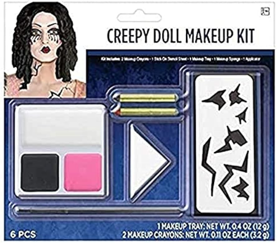 Creepy Doll Makeup Kit - Various Sizes, Multicolor - 1 Set | Amazon (US)