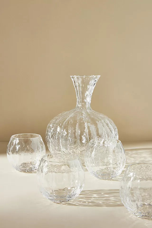 Cindy Pumpkin Stemless Glasses, Set of 4 | Anthropologie (US)