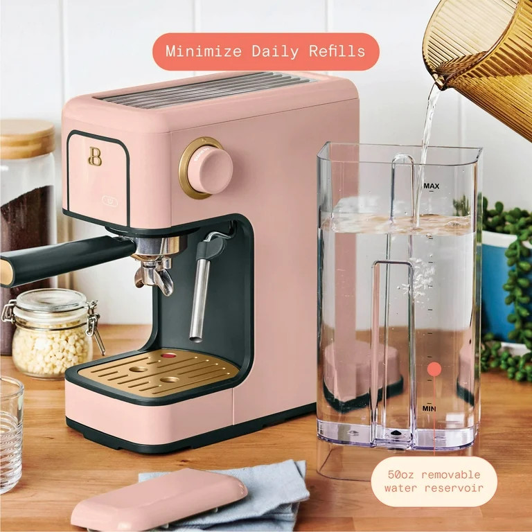 Beautiful Slim Espresso Maker with 20-Bar Pressure, Rose by Drew Barrymore | Walmart (US)