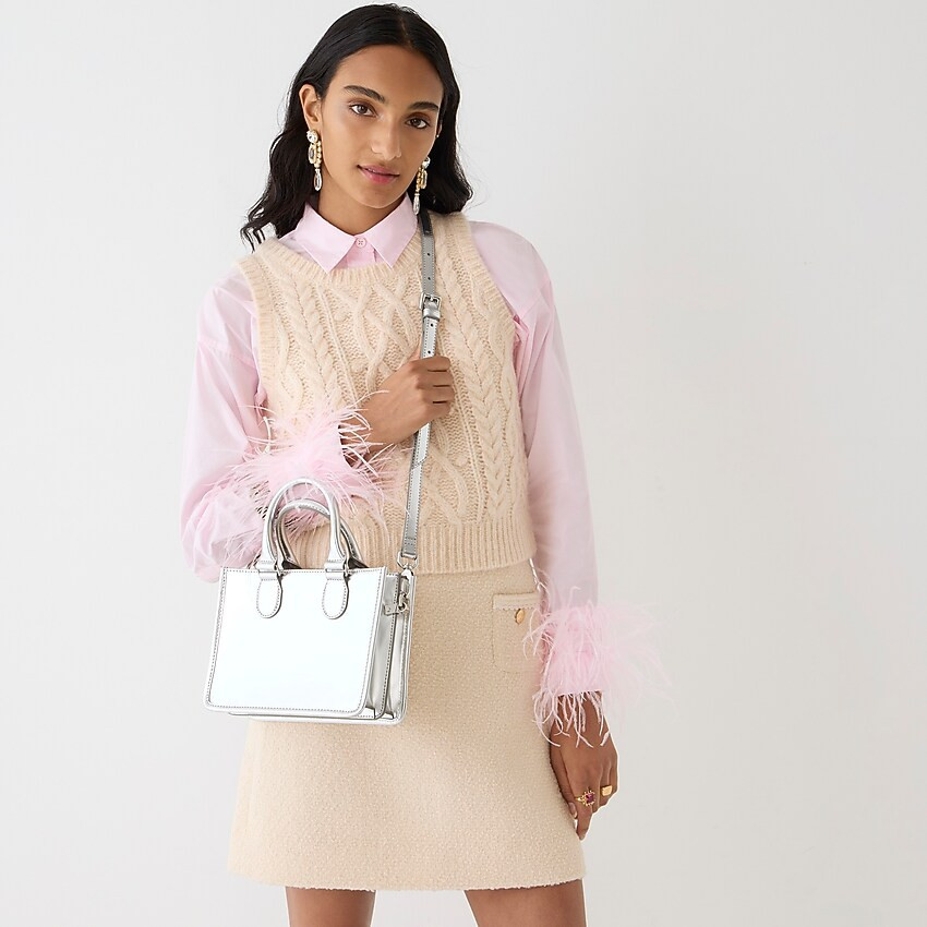 Vienna lady bag in metallic leather | J. Crew US