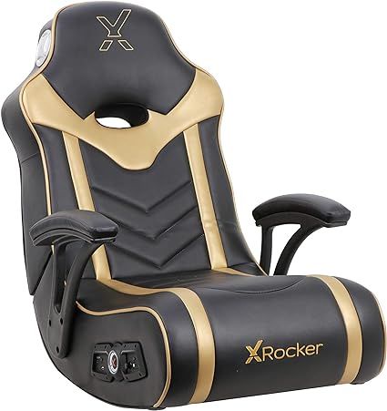 X Rocker 24K 2.1 BT Floor Rocker Gaming Chair, 36.2" x 20.8" x 31.5", Black/Gold | Amazon (US)