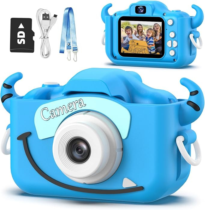 Kids Camera Toys for 3-8 Year Old Girls Boys,Children Digital Video Camcorder Camera with Cartoon... | Amazon (US)