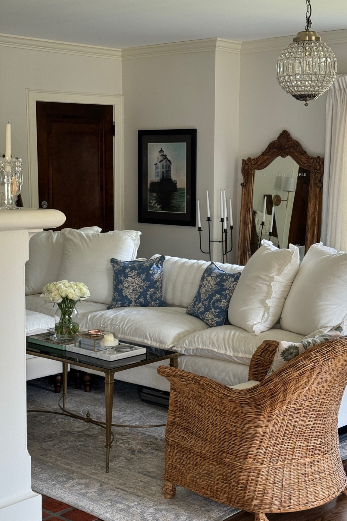 Linked as much of my living room pieces as I can! I love this collected, cozy space.

Dream couch (on a budget) details:
Replace the legs with 16 of these vintage inspired ones below for the most beautiful couch! Plus, it raises the couch off the ground enough to fit a walking pad underneath so it’s great for small spaces! 

#LTKHome