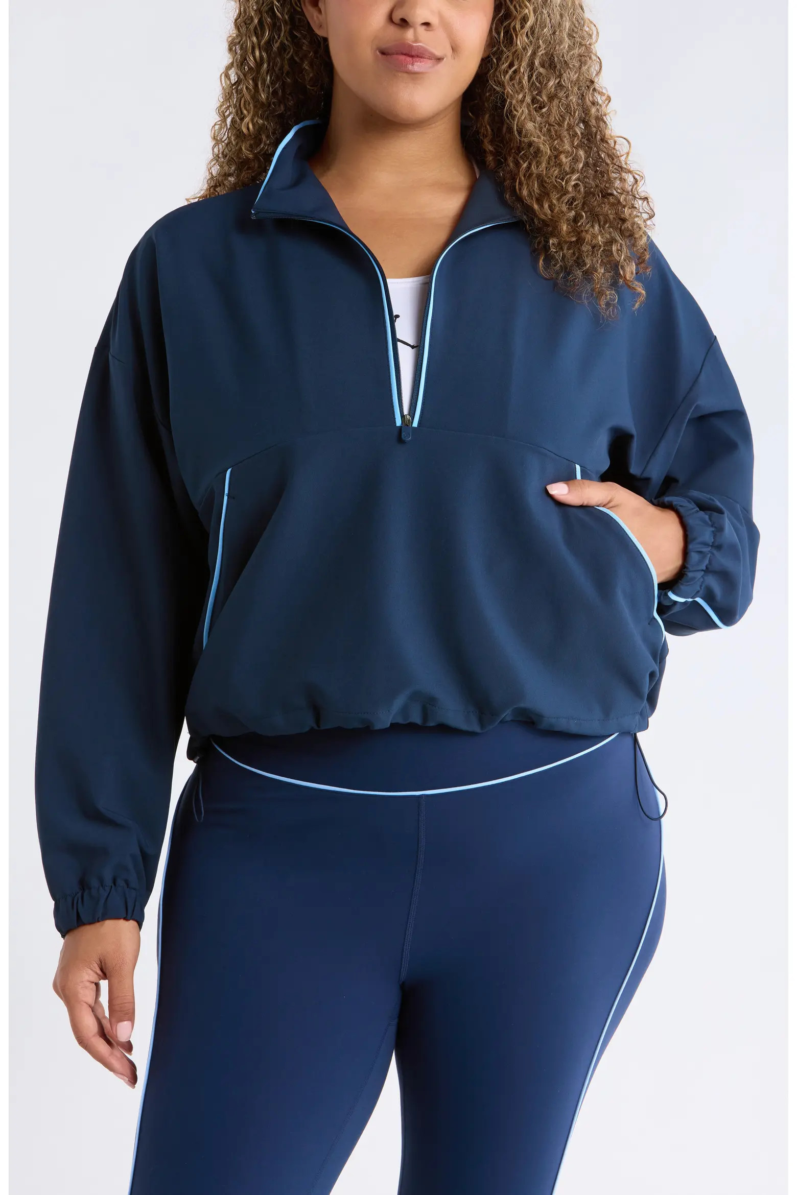 Piped Half Zip Pullover (Women) | Nordstrom | Nordstrom