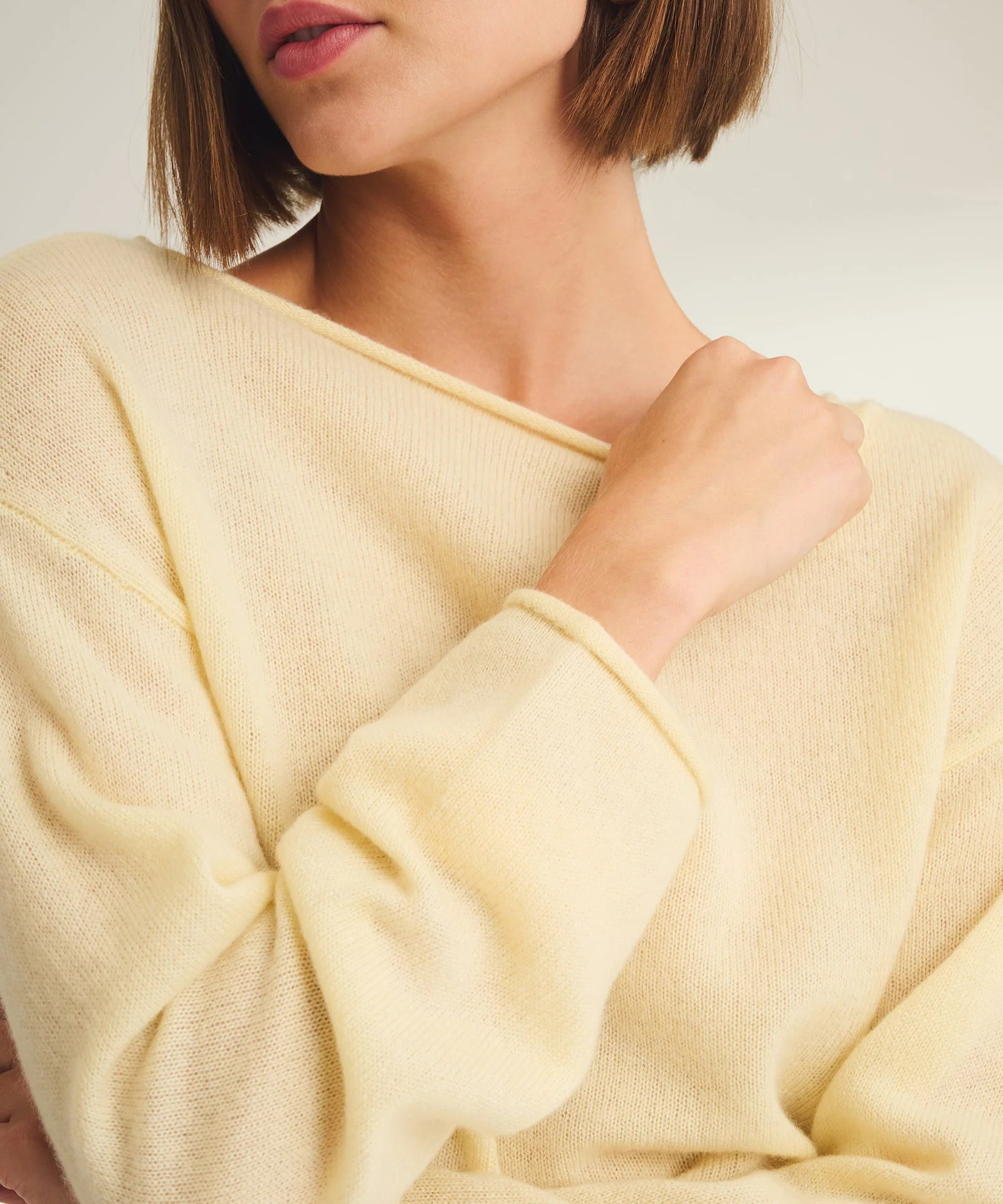 Lightweight Cashmere Relaxed Boatneck Sweater | NAADAM