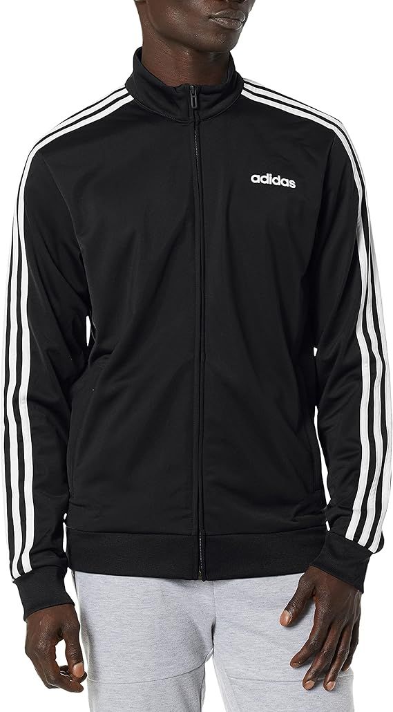 adidas Men's Essentials 3-Stripes Tricot Track Jacket | Amazon (US)