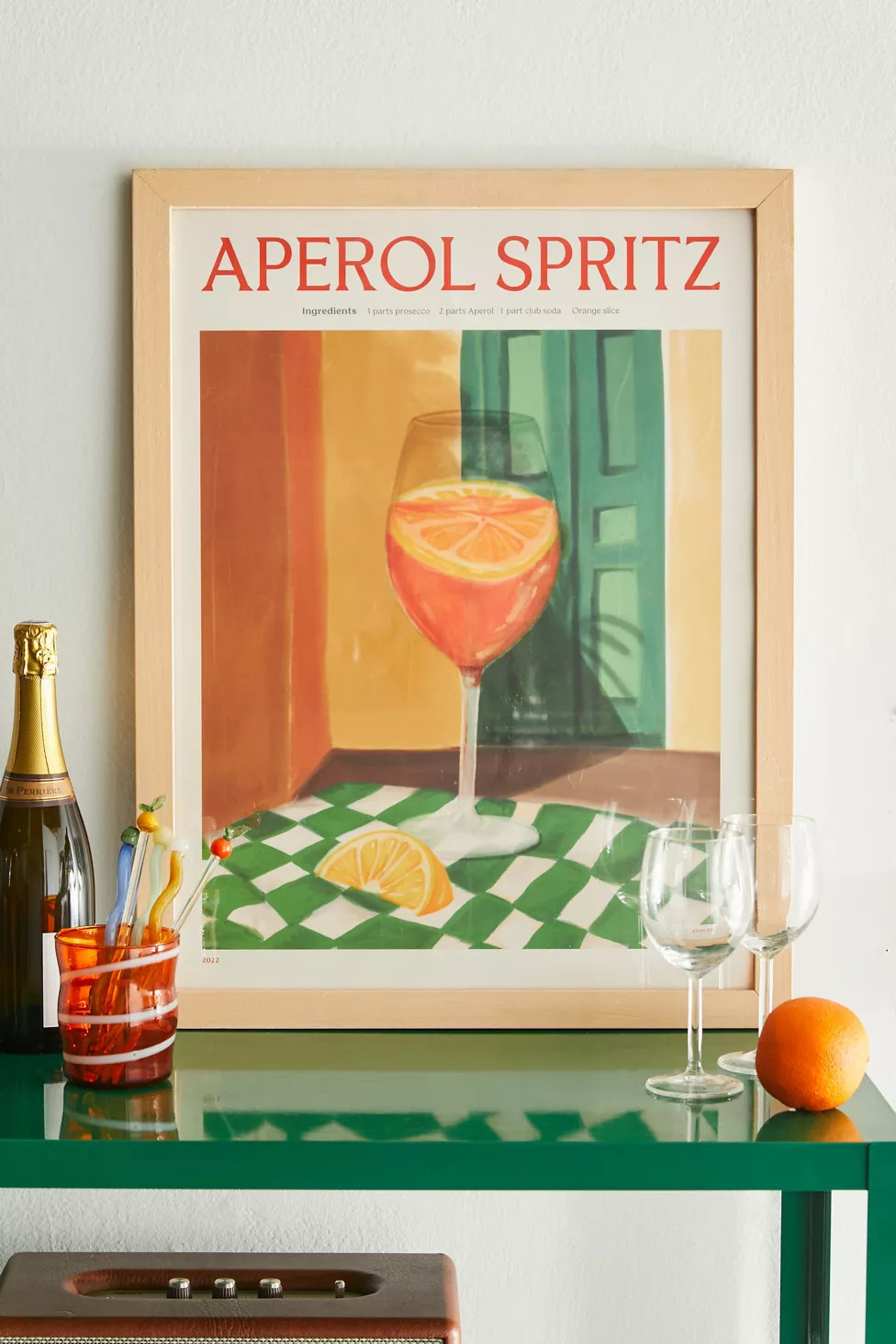 PSTR Studio Elin PK Aperol Spritz Art Print | Urban Outfitters (US and RoW)