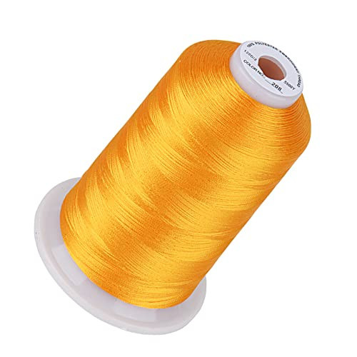 Simthread 5500Yds Embroidery Thread 5000M, 40WT Polyester Machine Embroidery Thread, High-Yardage Spool for Brother, Singer, Janome, Babylock, Husqvarna, Home & Commercial Machines, Orange 208 | Amazon (US)