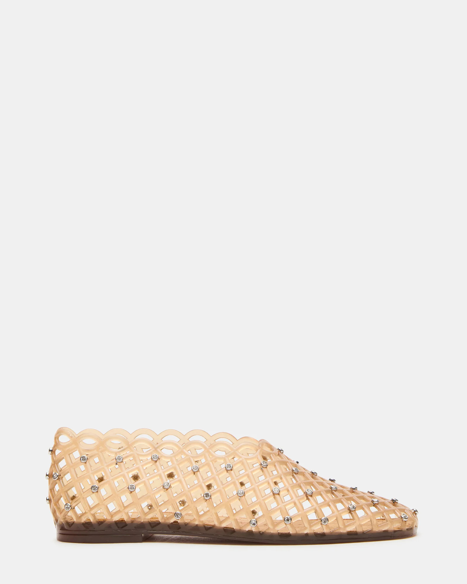 GROVE-R Tan Square-Toe Jelly Flats | Women's Designer Flats | Steve Madden (Canada)