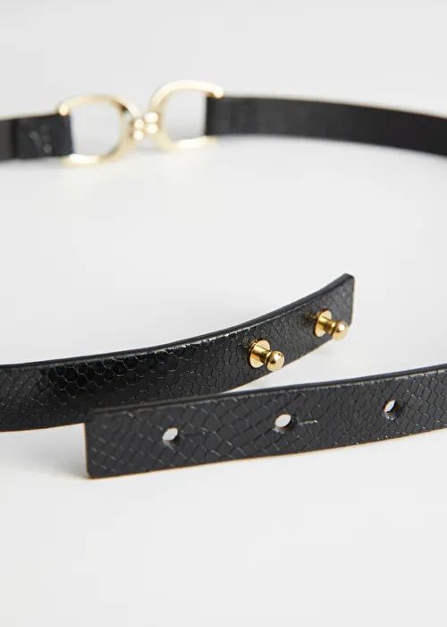 Snake Embossed Leather Belt | & Other Stories US