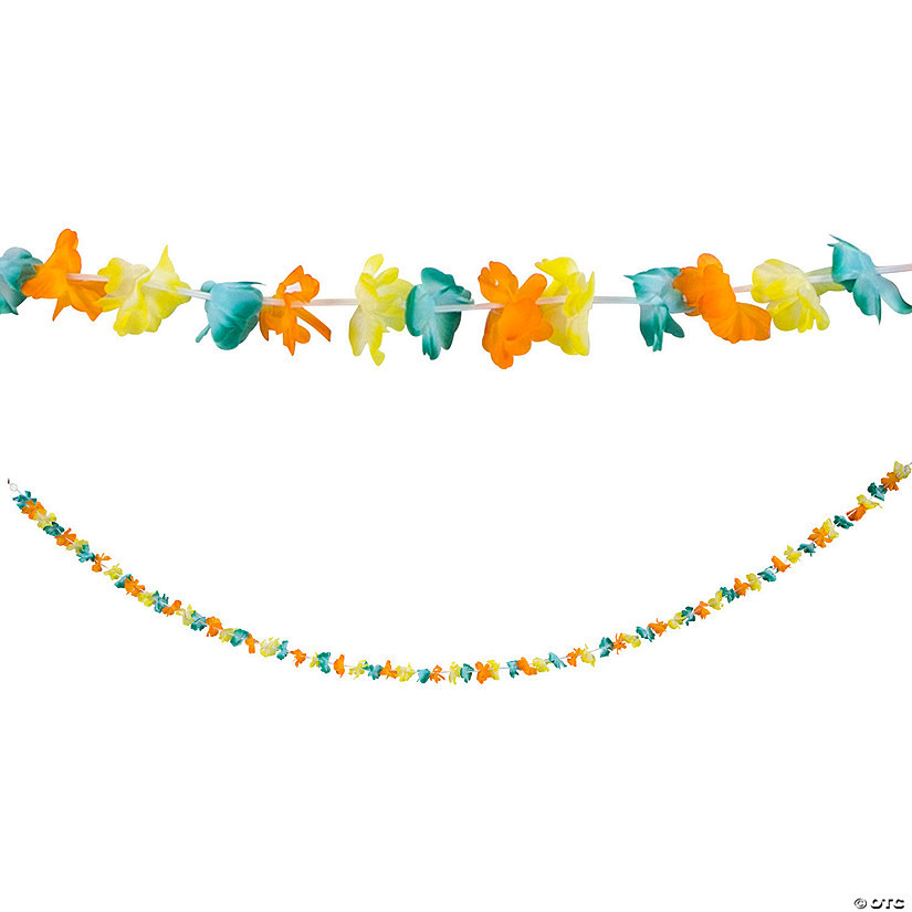 Hibiscus Wave Hawaiian Flower Lei Garland | Oriental Trading Company