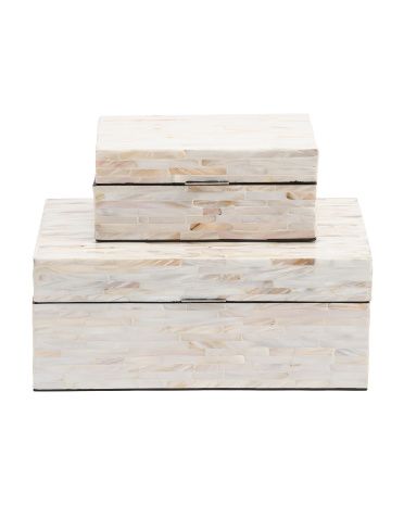Set Of 2 Mother Of Pearl Boxes | TJ Maxx