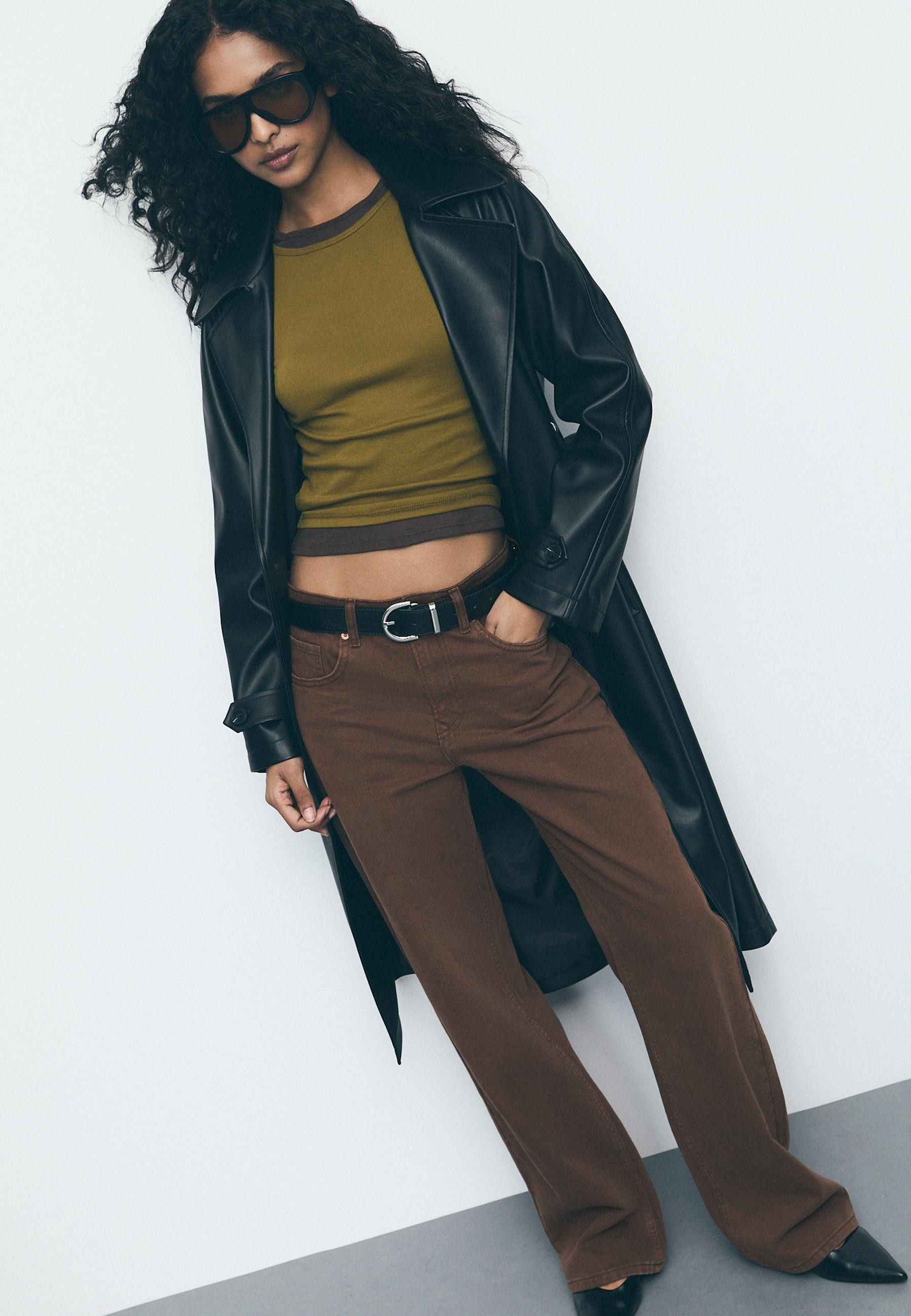 D92 straight wide jeans - Women's fashion | Stradivarius United Kingdom | Stradivarius (UK)