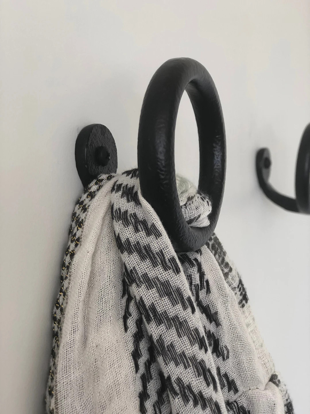 3" or 4" Black Metal rustic Modern Farmhouse  Farm House Coat Hook  Wall Hook heavy duty with Scr... | Etsy (US)