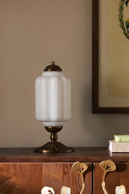The Eloise Scallop Milk Glass Table Lamp | Anthropologie (US)