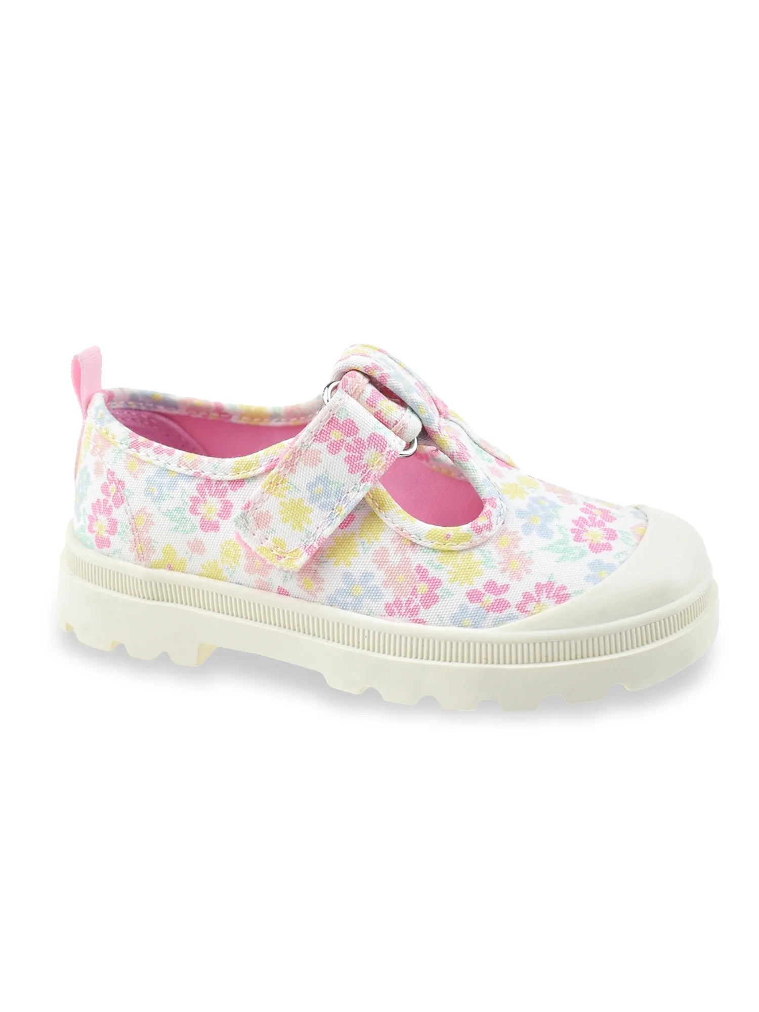 Wonder Nation Toddler Girls Casual Chunky T Strap Shoes - Walmart.com | Walmart (US)