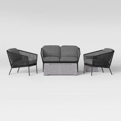 Standish 4pc Fire Conversation Set - Charcoal - Project 62™ | Target