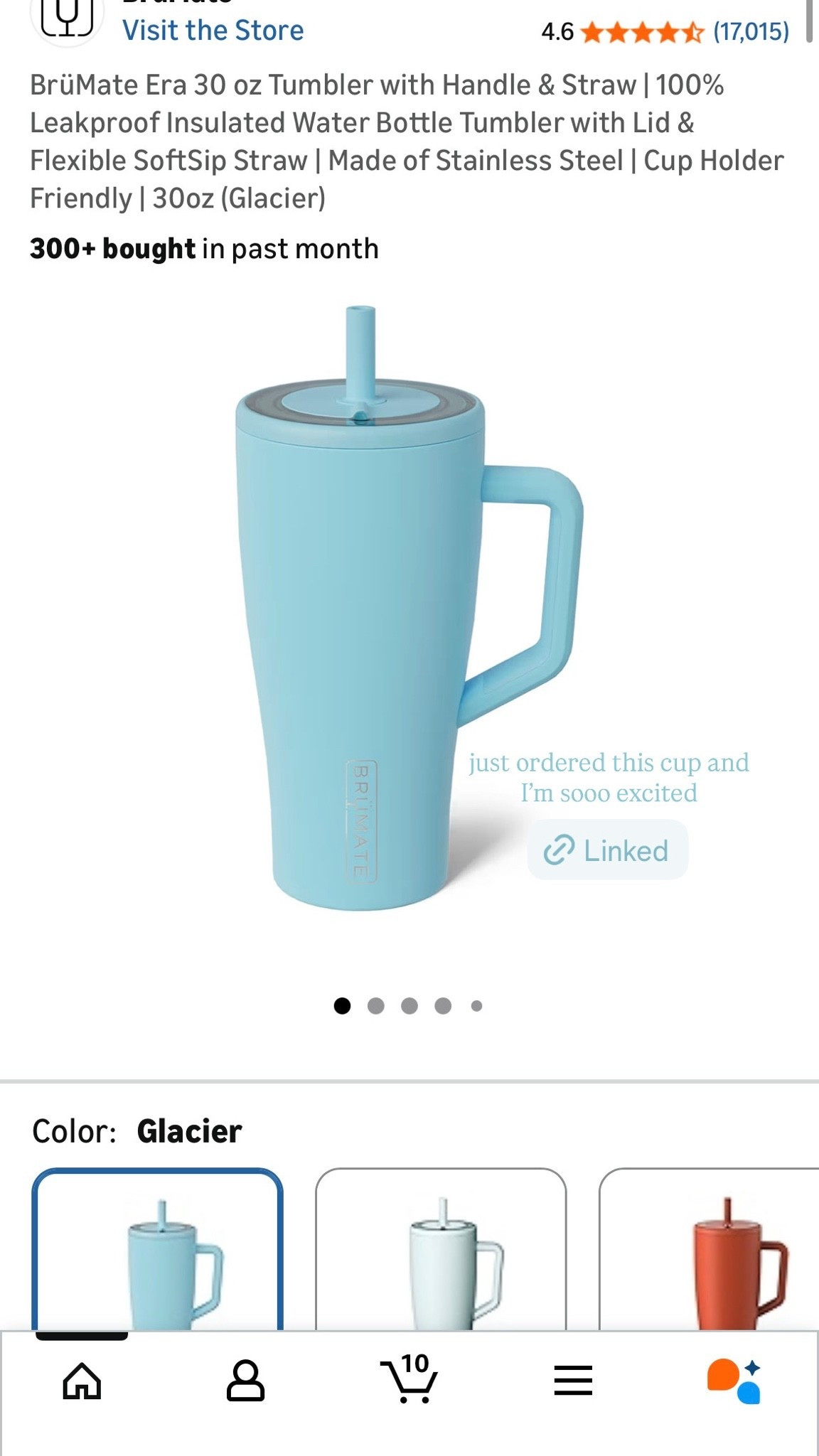 new water bottle 🩵 

 #LTKHome #LTKActive