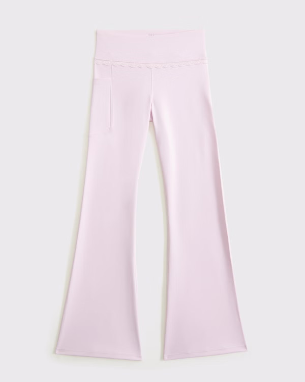 ypb lace-trim flare leggings | Abercrombie & Fitch (US)