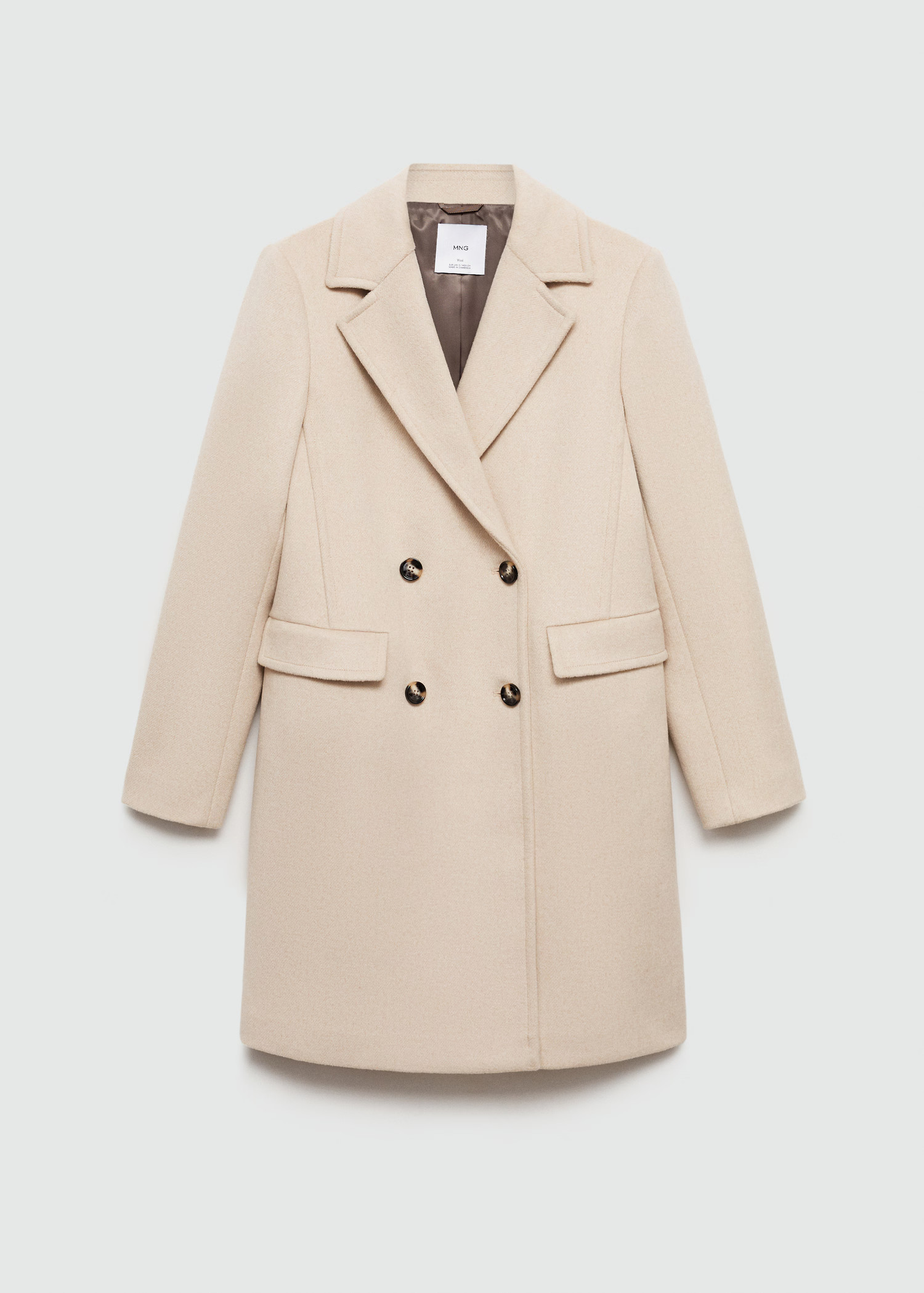 Double-breasted wool coat | MANGO (US)