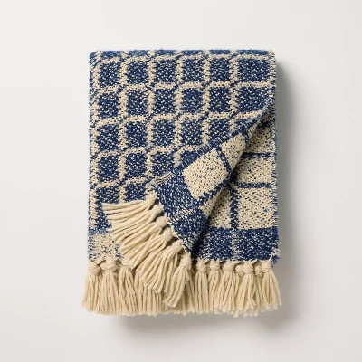 Grid Throw Blanket Blue - Hearth & Hand™ with Magnolia | Target