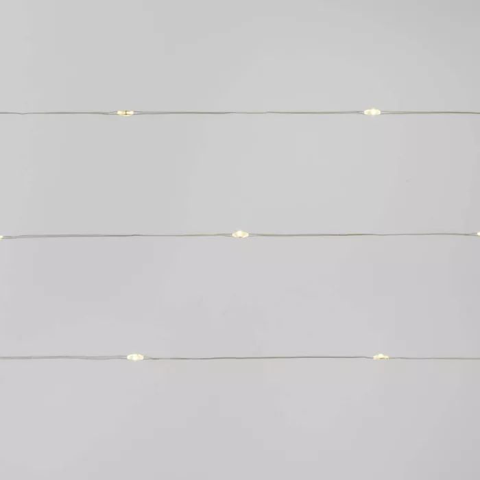 30ct LED Dewdrop 4 Function Christmas String Lights Warm White with Silver Wire - Wondershop™ | Target
