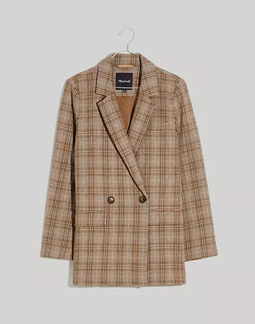 Caldwell Double-Breasted Blazer in Wardlow Plaid | Madewell