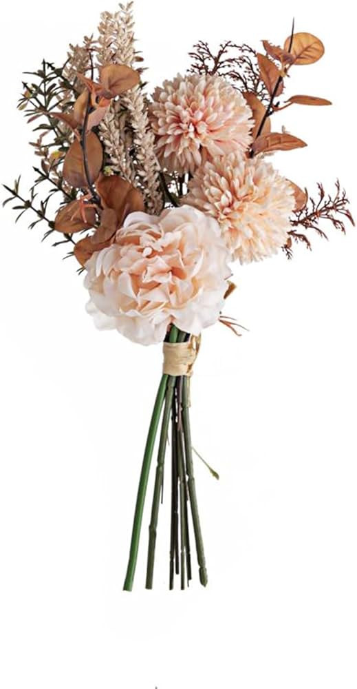 13-Inch Realistic Fall Flowers Artificial Bouquet Decoration - Faux Floral Arrangements for Weddi... | Amazon (US)