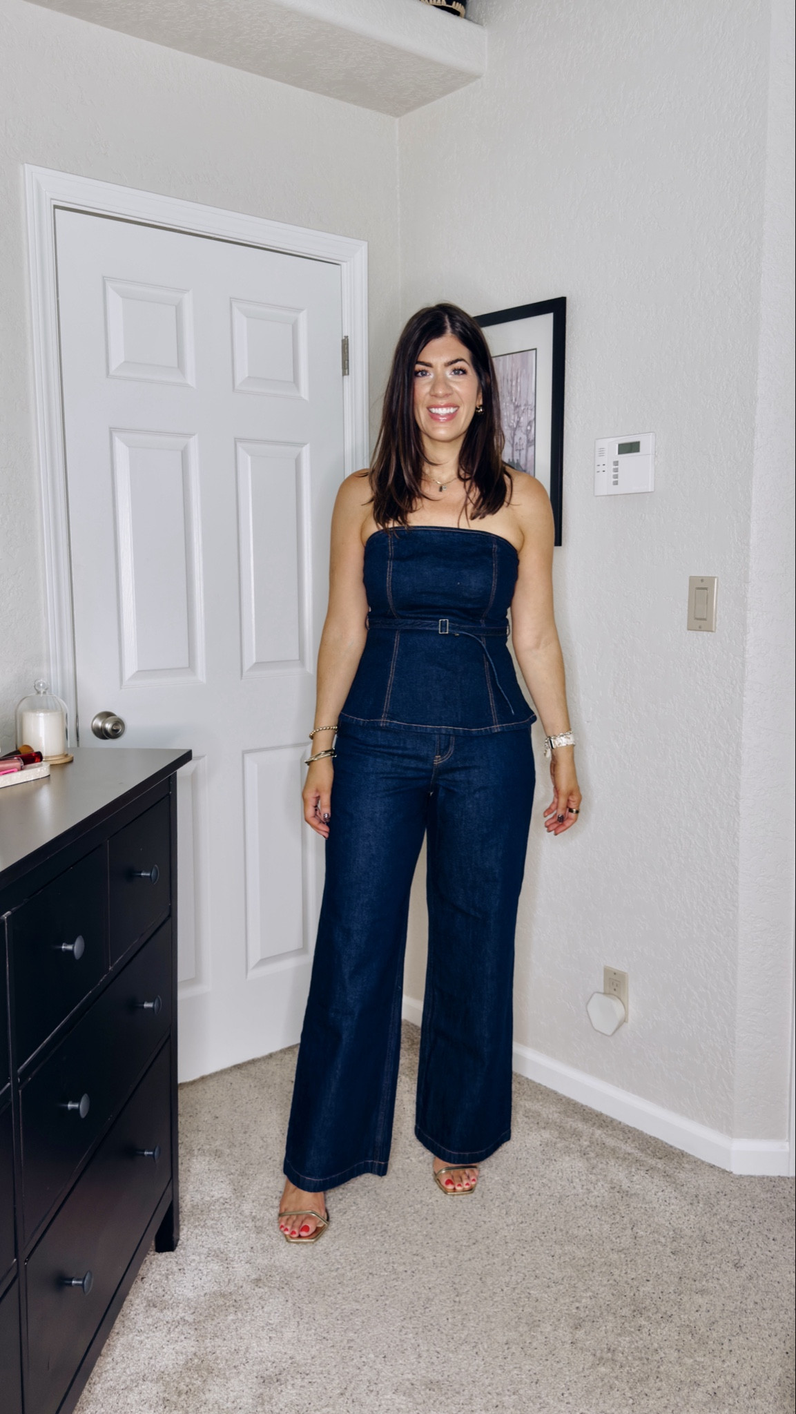 Abercrombie try on
Use AFKATHLEEN for a discount
In a medium strapless belted denim top
In a 29 long curve love wide leg trouser jeans (no stretch)

#LTKWorkwear #LTKSaleAlert #LTKMidsize