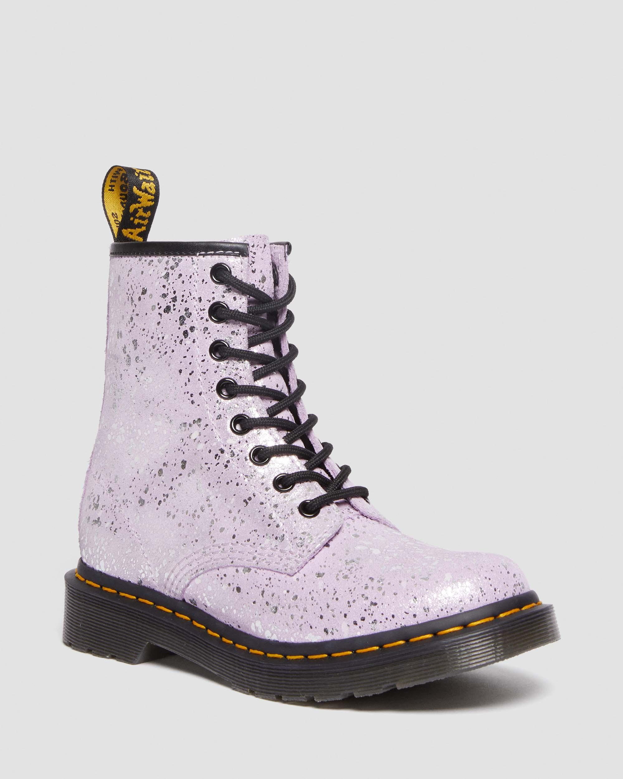 1460 Metallic Splatter Suede Lace Up Boots | Dr. Martens