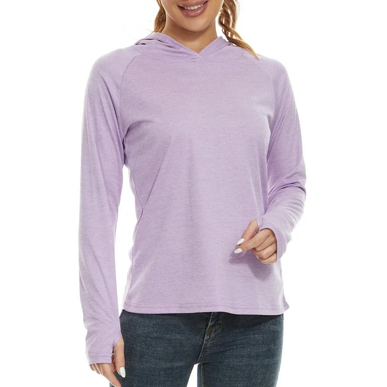 Pdbokew Women's Long Sleeve Shirts UPF50+ Rash Guard Athletic Hoodies Lightweight Thumbholes Swea... | Walmart (US)